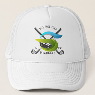 Personlig Golfklubba Namn Classic Trucker Hatt Keps