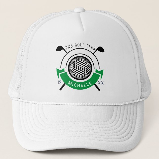 Personlig golfklubba namn Classic Trucker Hatt Keps (Framsida)