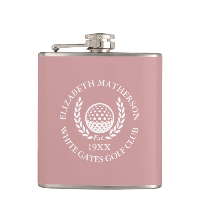 Personlig golfklubbnamn dammig rosa rosa fickplunta (Framsidan)