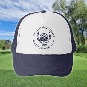 Personlig golfklubbnamn marinblå keps