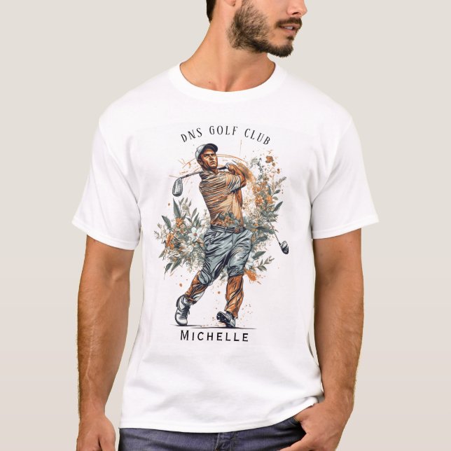 Personlig golfklubbsnamn Classic T Shirt (Framsida)