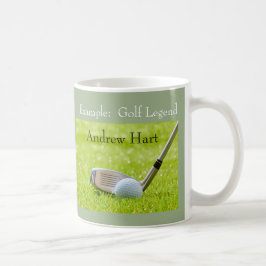Personlig golflegendarisk present med golfarens na kaffemugg