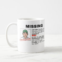 Personlig golfmugg: Saknad, förmodas golfande Kaffemugg