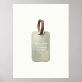 Personlig golfnamnskylt väggkonst