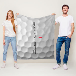 Personlig golfpresent med eget namn och nummer fleecefilt