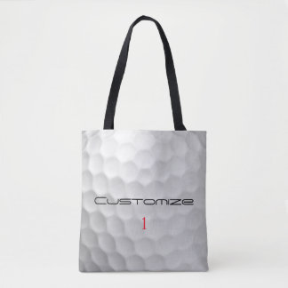 Personlig golfpresent med eget namn och nummer tygkasse