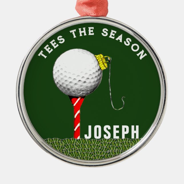 Personlig golfsamlarobjekt julgransprydnad metall (Framsidan)