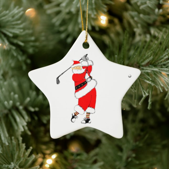 Personlig golftjul julgransprydnad keramik (Träd)