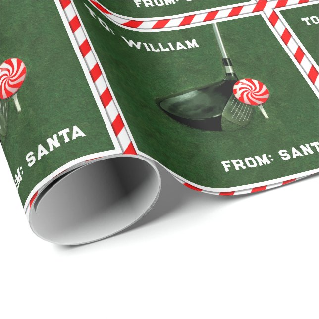 Personlig golftjul presentpapper (Rullad Hörn)