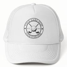 Personlig golftruckerhatt med klubb logotyp tryck
