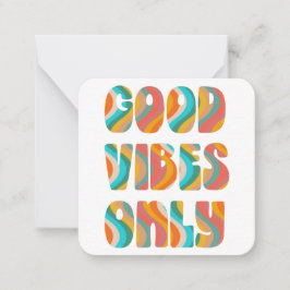 Personlig Good Vibes Note Card Anteckningskort