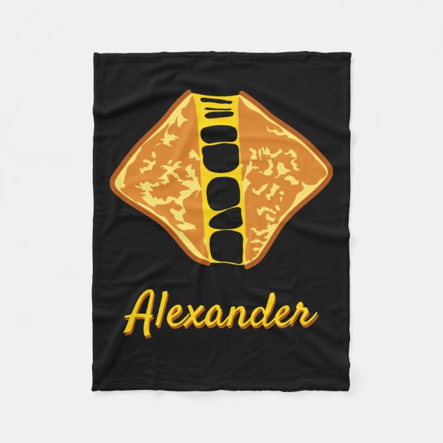 Personlig Gooey Grilled Cheese Sandwich Fleecefilt (Framsidan)