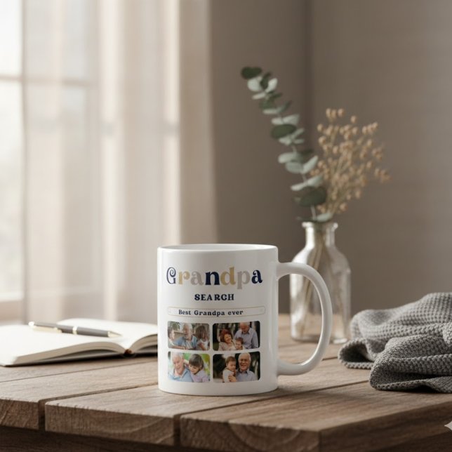Personlig Google-sökning Bästa farfar någonsin Kaffemugg (Skapare uppladdad)
