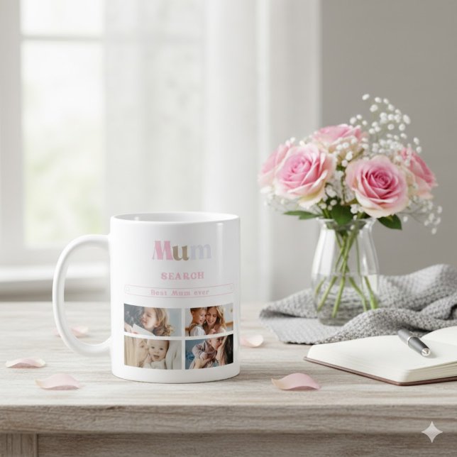 Personlig Google-sökning Bästa mamma någonsin-mugg Kaffemugg (Skapare uppladdad)