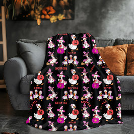 Personlig Goose Halloween Blanket-eget namn Fleecefilt