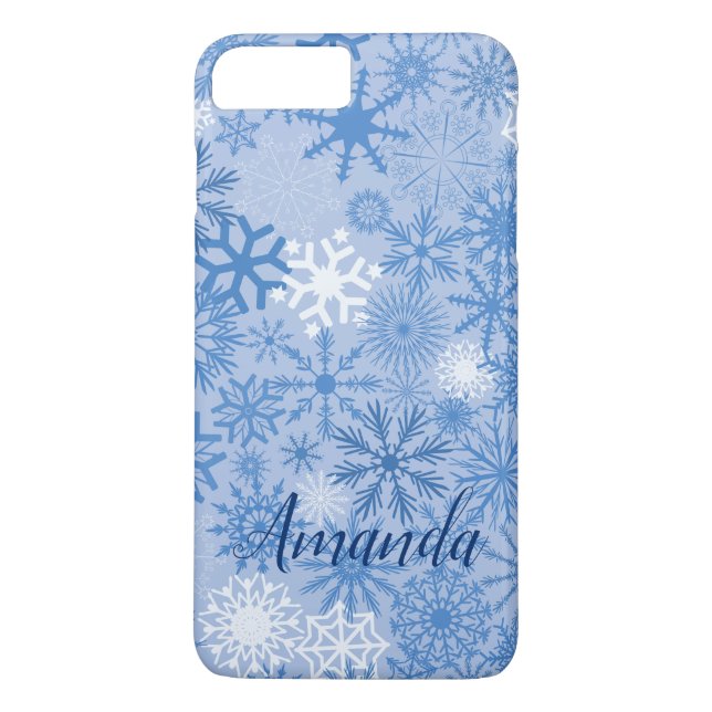 Personlig Gorgous Snöflingor Mönster Case-Mate iPhone Skal (Baksida)