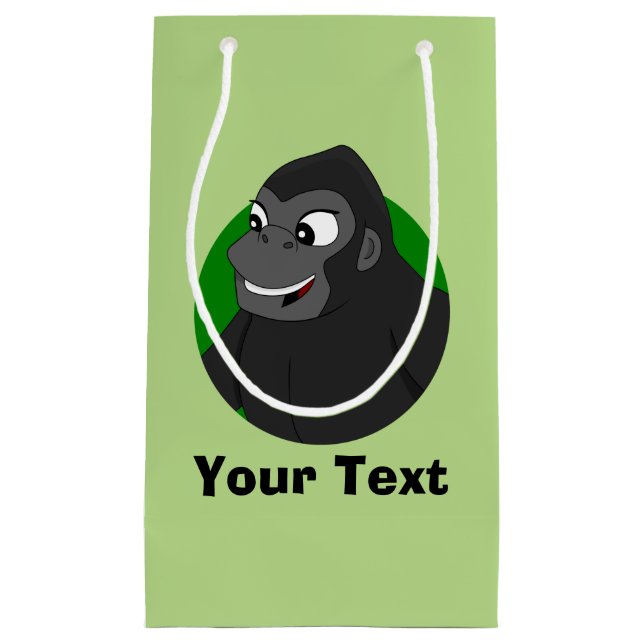 Personlig Gorilla Tecknad Small Gift Bag (Framsidan)
