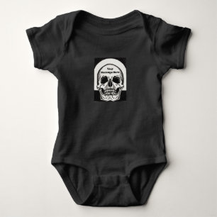 Personlig Goth Baby Skull Black T Shirt