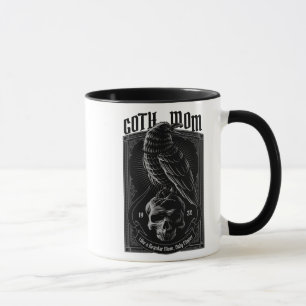 Personlig Goth Mamma, Raven & Skull Mugg