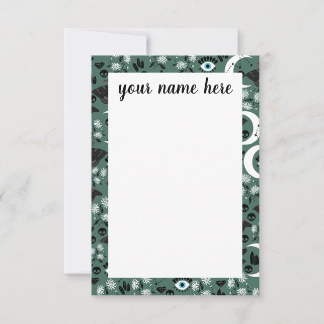 Personlig Goth Moths Notecards Tack Kort (Framsida)