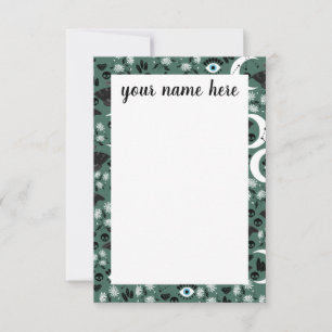 Personlig Goth Moths Notecards Tack Kort