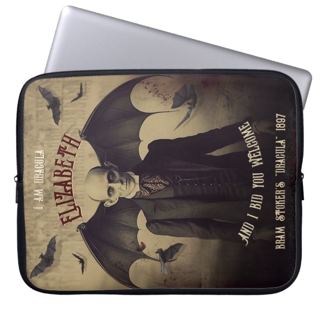 Personlig Gothic Dracula Vampire Laptop Fodral (Framsidan)