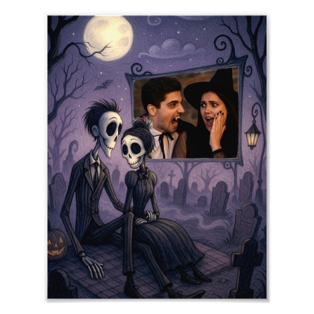 Personlig Gothic Halloween Photo Fototryck (Framsidan)