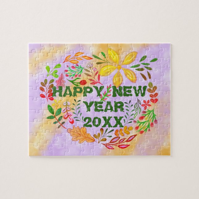 PERSONLIG GOTT NYTT ÅR 20XX PUSSEL (Horisontell)