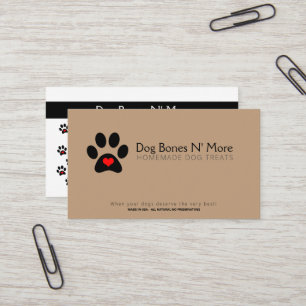 Personlig Gourmet Hund Treats Bakery Busines Visitkort