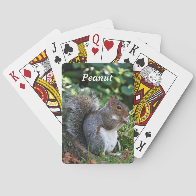 Personlig Grå Ekorre Casinokort (Baksidan)