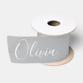 Personlig grå elegant namn satin