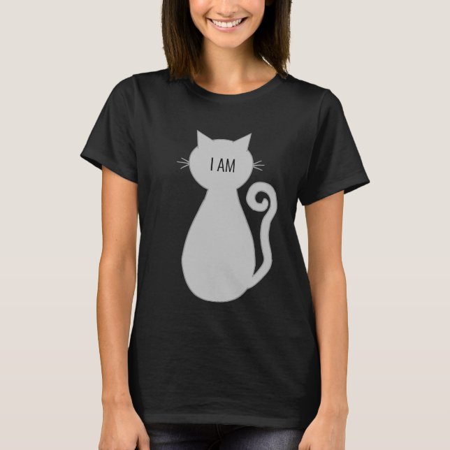 Personlig grå katt t shirt (Framsida)