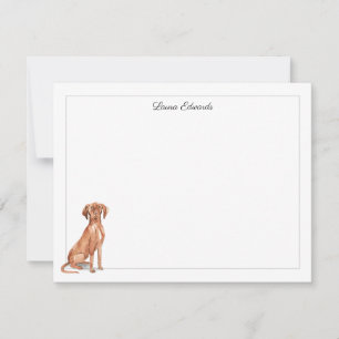 Personlig grå Vizsla hund Anteckningskort