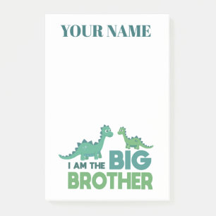 Personlig grabbar namn storebror dinosauer post-it block