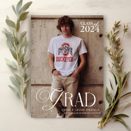 Personlig Grad Photo - Avslappnad Modern Studenten Inbjudningar