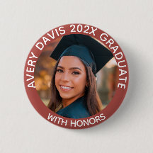 Personlig Graduate Foto År Med Heder Röd