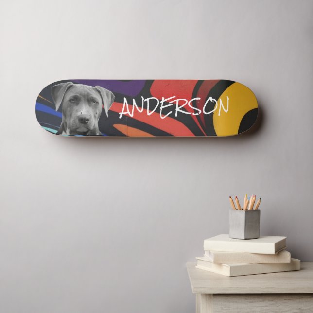 Personlig Graffiti-hund skateboard (Väggkonst (Horz))