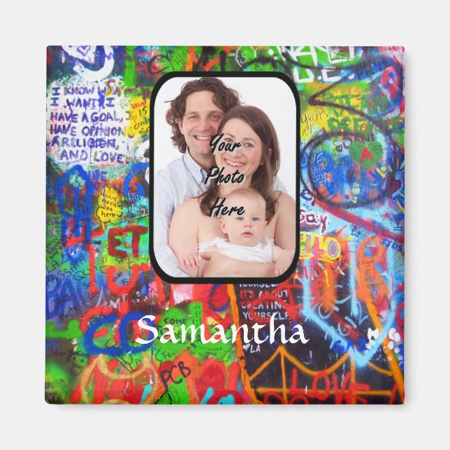 Personlig graffiti magnet (Framsidan)