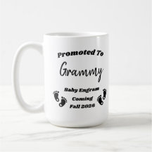 Personlig Grammy Baby Reveal Mugg