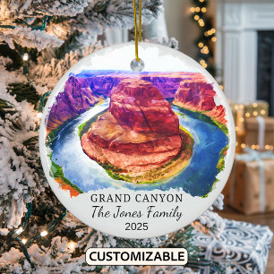 Personlig Grand Canyon, Arizona Gift Julgransprydnad Keramik