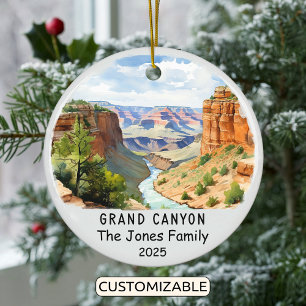 Personlig Grand Canyon Ornament, Arizona Julgransprydnad Keramik