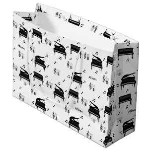 Personlig Grand Piano och Musik noter Mönster