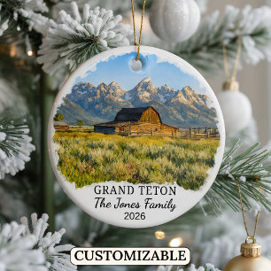Personlig Grand Teton National Park, Wyoming Julgransprydnad Keramik