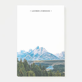 Personlig Grand Teton Rocky Mountain Post-it Block