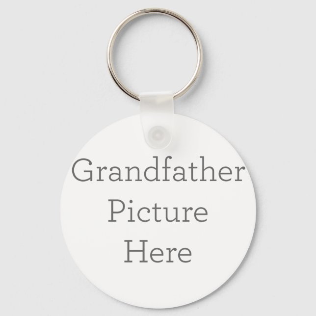 Personlig Grandfather Bild Keychain Gift Nyckelring (Framsida)