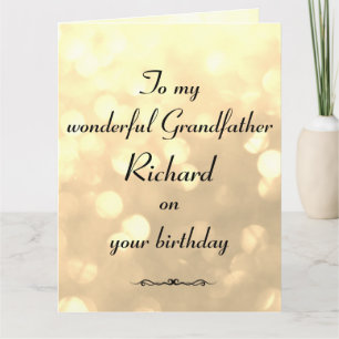 Personlig Grandfather Birthday Kort
