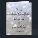 Personlig Grandfather Birthday Kort<br><div class="desc">Snyggt personlig Birthday Greeting Card för farfar</div>