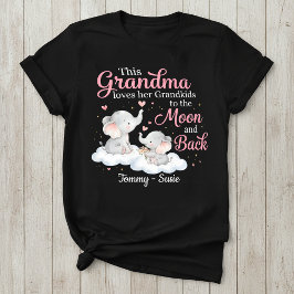 Personlig Grandma Elefant T-Shirt