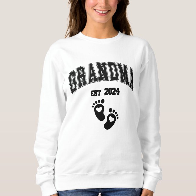 Personlig Grandma Est. Sötskjorta T Shirt (Framsida)