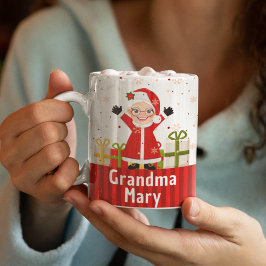 Personlig Grandma jul Gift Snowy Helgdag Kaffemugg